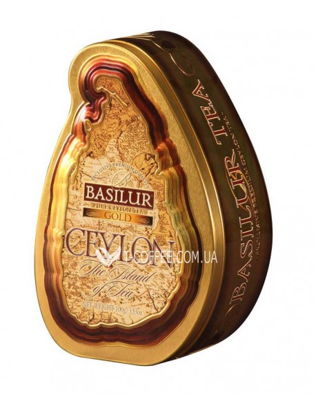 Чай BASILUR Gold Золотий - Чайний Острів 100 г ж/б (4792252100862)