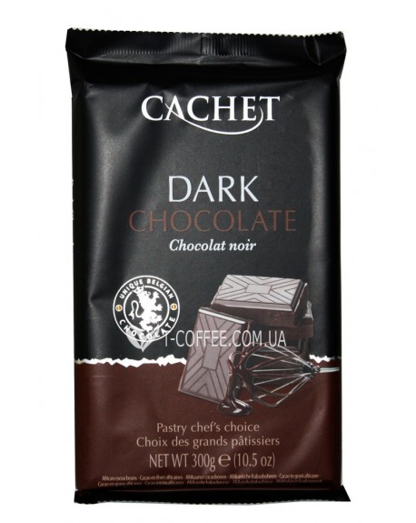 Шоколад CACHET Dark Chocolate Чорний 54% какао 300 г (5412956216438)