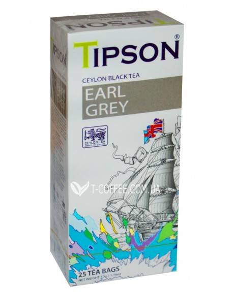 Чай TIPSON Earl Grey Ерл Грей 25 х 2 г (4792252931329)