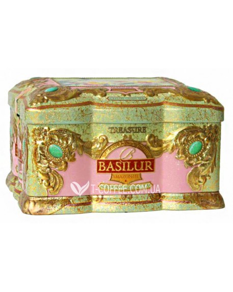 Чай BASILUR Amazonite Амазоніт - Скринька 100 г ж/б (4792252919174)