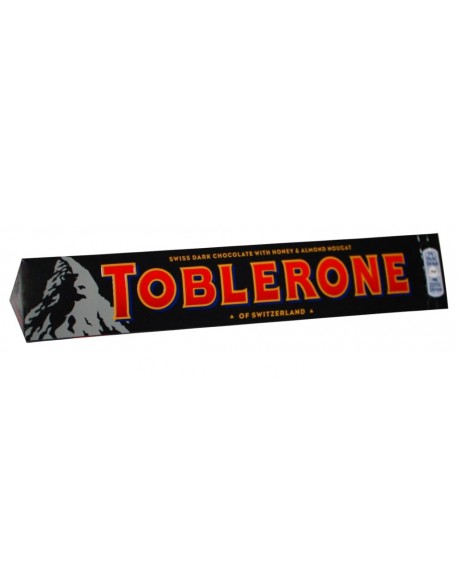 Шоколад TOBLERONE Dark Chocolane Almond Nougat Чорний Мигдальна Нуга 100 г (7614500010617)