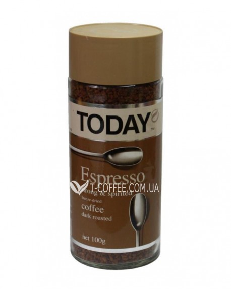 Кава TODAY Espresso розчинна 95 г скл. б. (5014776102047)