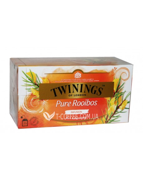 Чай TWININGS Pure Rooibos Ройбуш 25 х 2 г (070177084158)