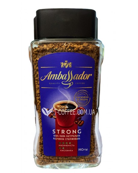 Кава AMBASSADOR Strong розчинна 190 г скл.б. (8720254065496)