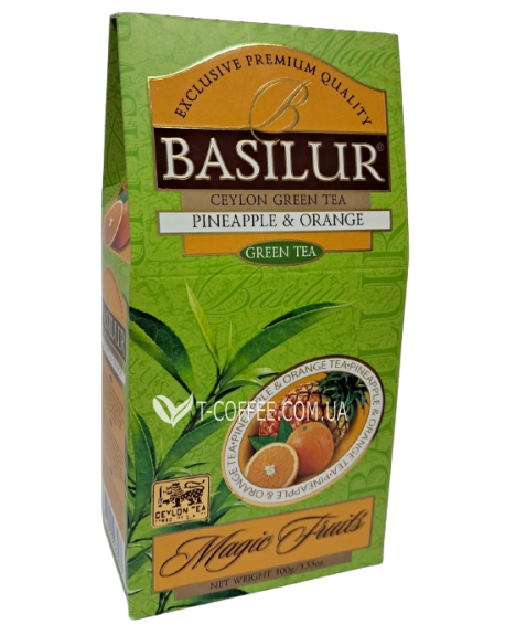 Чай BASILUR Pineapple & Orange Ананас та Апельсин - Чарівні Фрукти 100 г к/п (4792252933477)