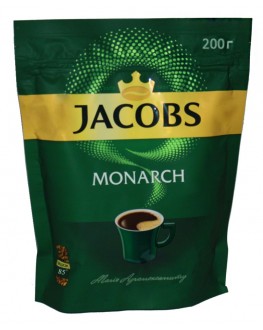 Кава JACOBS Monarch розчинна 200 г економ. пак. (4820206290120)