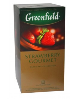 Чай GREENFIELD Strawberry Gourmet Полуниця 25 х 1,5 г (4823096803944)