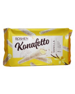 Вафельні трубочки ROSHEN Konafetto Vanilla Ваніль 140 г (4823077631863)