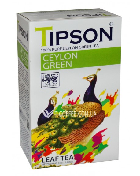 Чай TIPSON Ceylon Green Цейлон Зелений 85 г к/п (4792252931381)