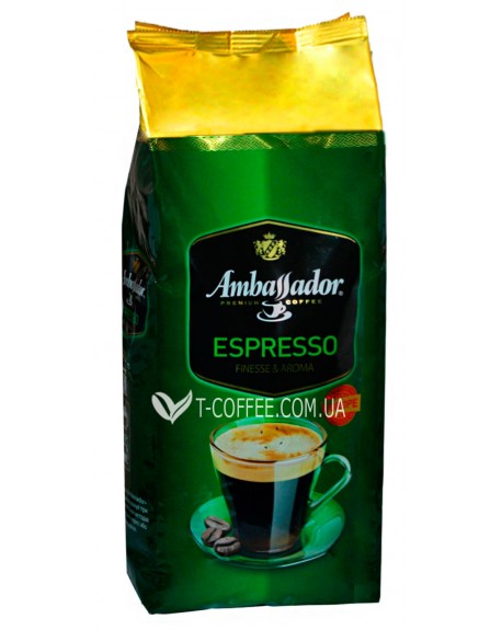 Кава AMBASSADOR Espresso зернова 900 г (8719325127409)