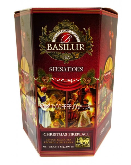Чай BASILUR Christmas Fireplace Різдвяний Камін - Святкові Відчуття 85 г к/п (4792252943902)