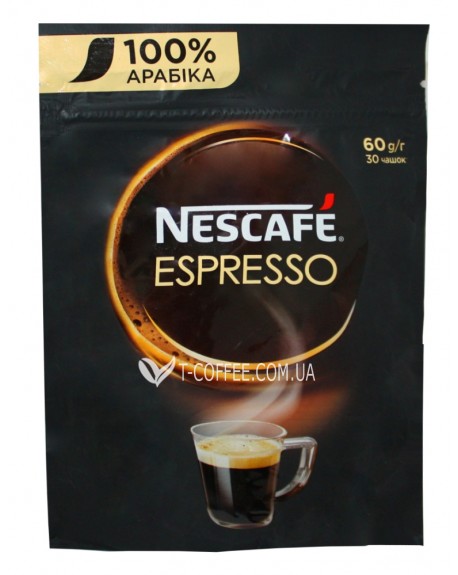 Кава NESCAFE Espresso 100% Арабіка розчинна 60 г економ.пак.  (7613035692978)