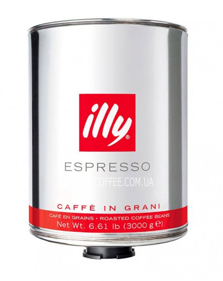 Кофе ILLY Espresso Caffe In Grani нормальной обжарки зерновой 3 кг ж/б