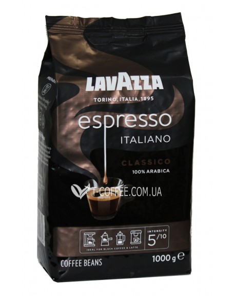 Кава LAVAZZA Espresso Italiano Classico зернова 1 кг (8000070018747)