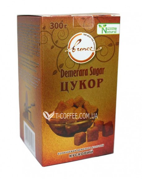 Цукор тростинний коричневий нерафінований кусковий Demerara 300 г