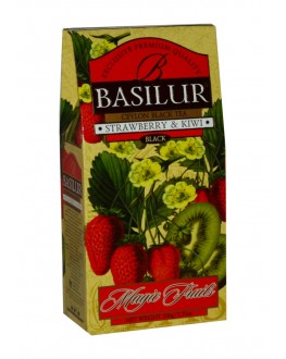 Чай BASILUR Strawberry Kiwi Полуниця Ківі - Чарівні Фрукти 100 г к/п (4792252100343)