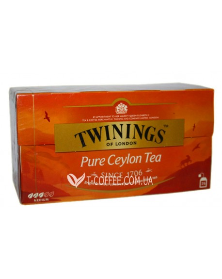 Чай TWININGS Pure Ceylon Tea Чистий Цейлонський 25 х 2 г (070177078782)