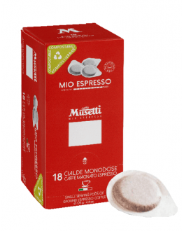 Кава MUSETTI Mio Espresso в монодозах (чалдах, таблетках) 18 х 7 г (8004769255475)