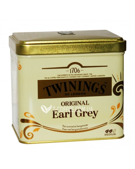 Чай TWININGS Earl Grey Original Ерл Грей 200 г ж/б (5055953902494)