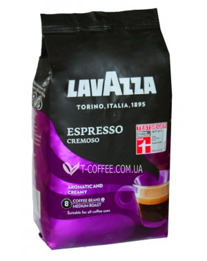 Кава LAVAZZA Espresso Cremoso зернова 1 кг (8000070027336) фото