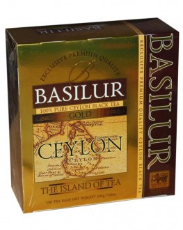 Чай BASILUR Gold Золотий - Чайний Острів 100 х 2 г (4792252925939)