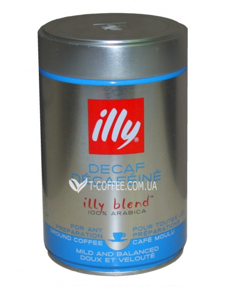 Кава ILLY Decaf без кофеїну мелена 125 г ж/б