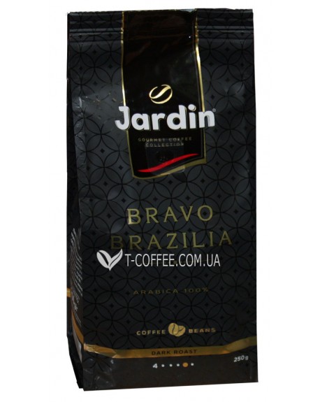 Кава JARDIN Gourmet Bravo Brazilia 100% Arabica зернова 250 г (4823096805047)