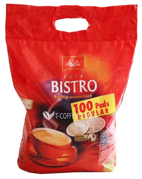 Кава MELITTA Bistro Kraftig-Aromatisch в монодозах (чалдах, таблетках) 100 х 7 г (4002720004104)