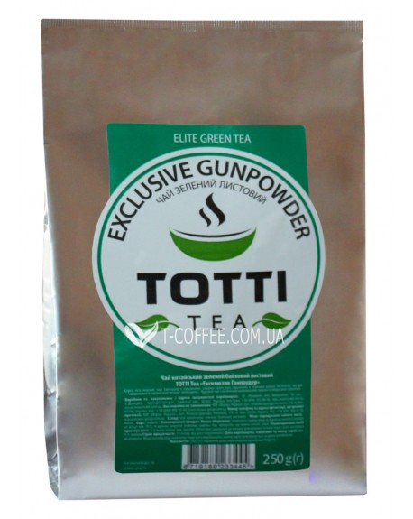 Чай TOTTI Exclusive Gunpowder Ексклюзив Ганпаудер 250 г ф/п (8719189233445)