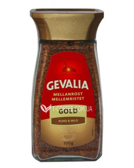 Кава GEVALIA Mellan Rost Gold розчинна 200 г скл. б. (8711000369951)