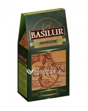 Чай BASILUR Green Зелений - Чайний Острів 100 г к/п (4792252001169) зображення