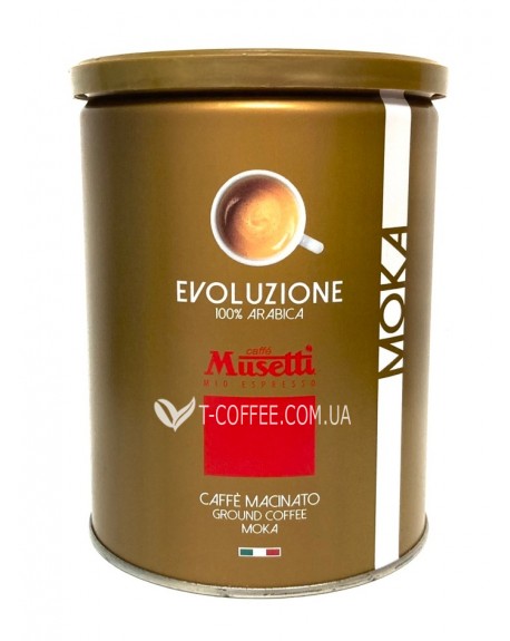 Кава MUSETTI Evоluzione 100% Arabica мелена 250 г ж/б (8004769240105)