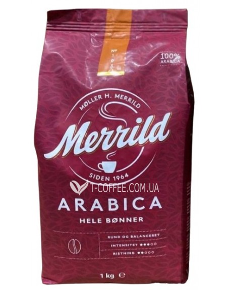 Кава LAVAZZA Merrild Arabica зернова 1 кг (8000070201347)