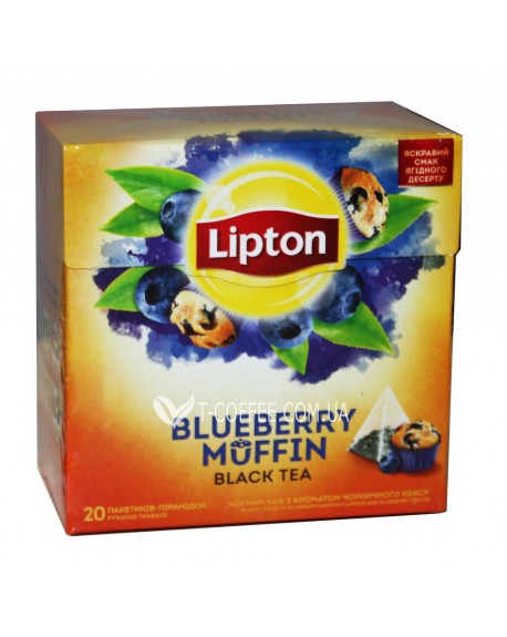 Чай LIPTON Blueberry Muffin Чорничний Мафін 20 х 1,6 г (4823084201219)