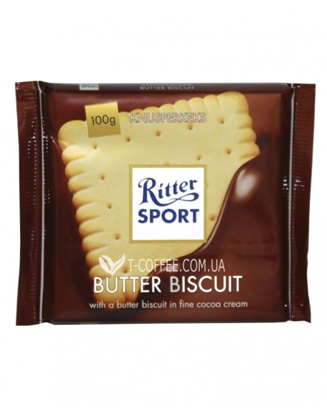 Шоколад RITTER SPORT Butter Biscuit Молочний Печиво 100 г
