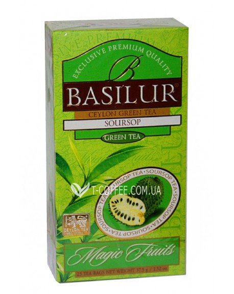 Чай BASILUR Soursop Саусеп - Чарівні Фрукти 25 х 1,5 г (4792252934580)