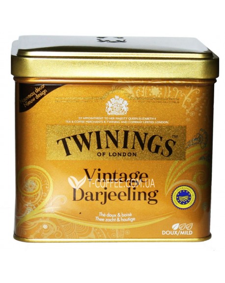 Чай TWININGS Vintage Darjeeling Вінтаж Дарджилінг 180 г ж/б (5055953902487)