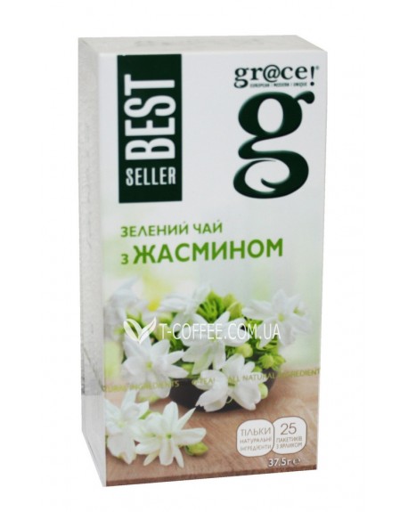 Чай GRACE! Зелений з Жасмином - Бестселер 25 х 1,5 г (5060207697613)