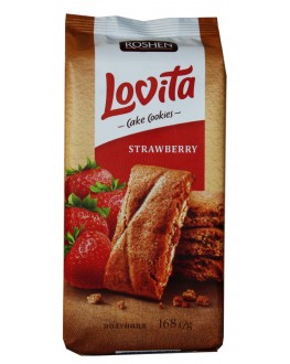 Печиво ROSHEN Lovita Strawberry Полуниця 168 г (4823077634741)