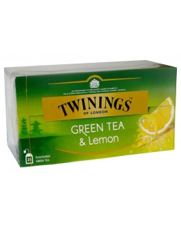 Чай TWININGS Green Tea Lemon Зелений Лимон 25 х 1,5 г (070177173159)
