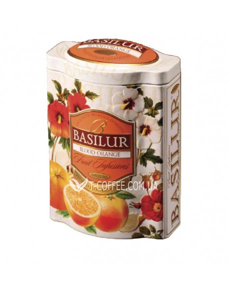 Чай BASILUR Blood Orange Червоний Апельсин - Фруктові Коктейлі 100 г ж/б (4792252918047)