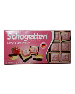 Шоколад SCHOGETTEN Trilogia Strawberry Трилогія Полуниця 100 г (4000415028701)