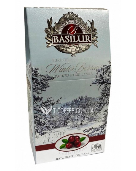 Чай BASILUR Cranberries Журавлина - Зимові Ягоди 100 г к/п (4792252941489)