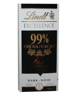Шоколад LINDT Excellence Dark Chocolate Чорний 99% какао 50 г (3046920028721)