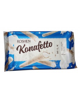 Вафельні трубочки ROSHEN Konafetto Milk Молоко 140 г (4823077618161)