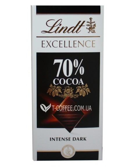 Шоколад LINDT Excellence Intense Dark Chocolate Чорний 70% какао 100 г (3046920028004)