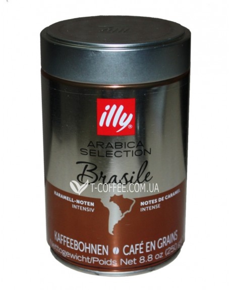 Кава ILLY Brazil Arabica Selection зернова 250 г ж/б (8003753970042)