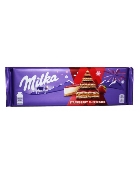 Шоколад MILKA Strawberry Cheesecake Полуничний Чізкейк 300 г (7622210679376)