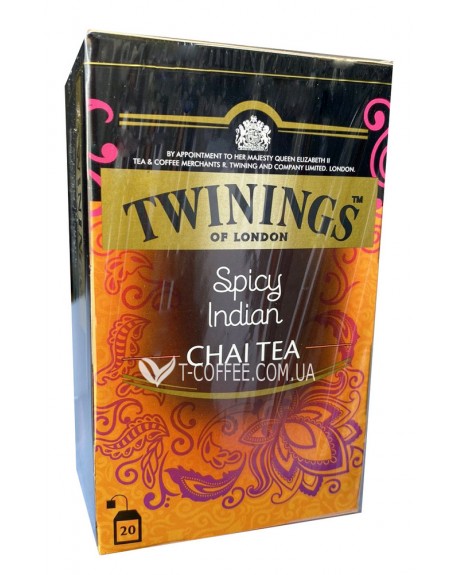Чай TWININGS Spicy Indian Chai Tea Індійський Чай зі Спеціями 20 х 2 г (070177145118)