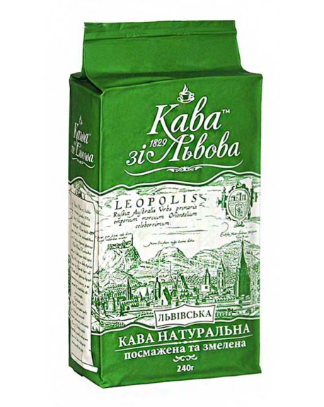 Кава КАВА ЗІ ЛЬВОВА Львівська мелена 225 г (4820145620934)
